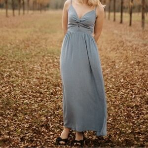 Elegant Blue Maxi Dress